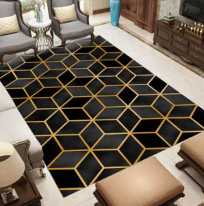 Moderni ylellinen polyesteri 3d mukautettu pestävä hotellipainetut lattiamatot matto olohuoneeseen