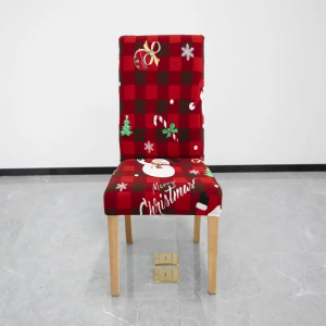 Pestävä ruokasalin tuolinsuoja Slipcovers joulutuolin päällinen